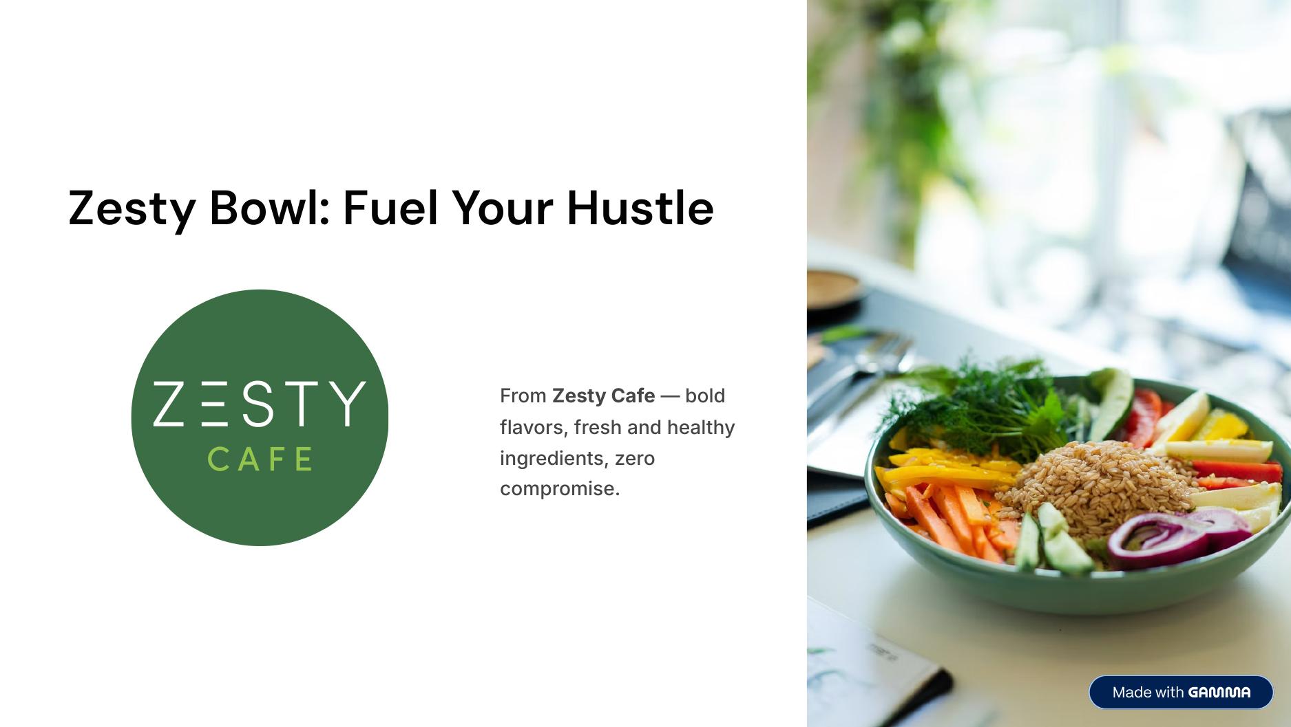 Zesty Bowl deck — slide 1 of 6
